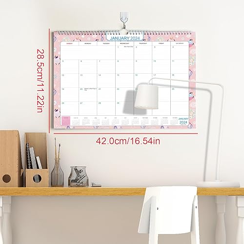 Miniatura 7 de Calendario de escritorio, calendario anual de pared, planificadores diarios, bloques a rayas, 17 x 12 pulgadas, bloc de notas de lista de tareas