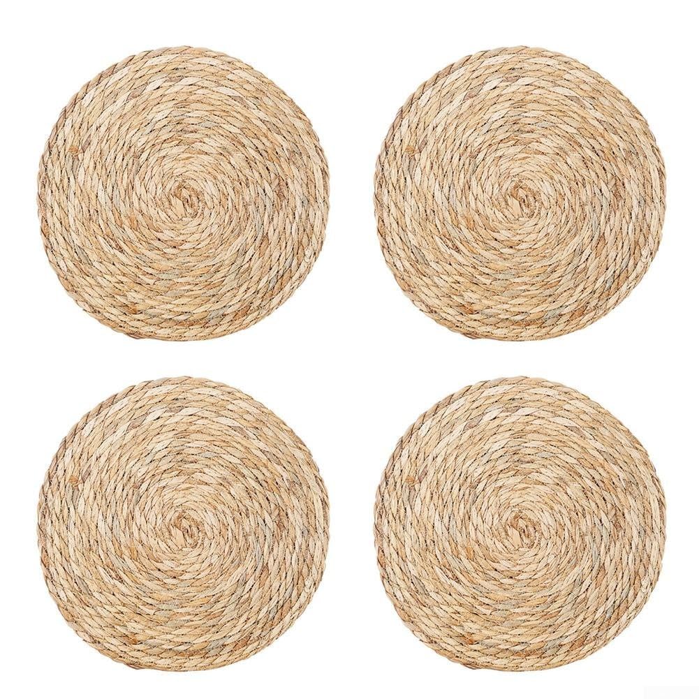 Sets de table ronds isolants en paille pour protéger la cuisine