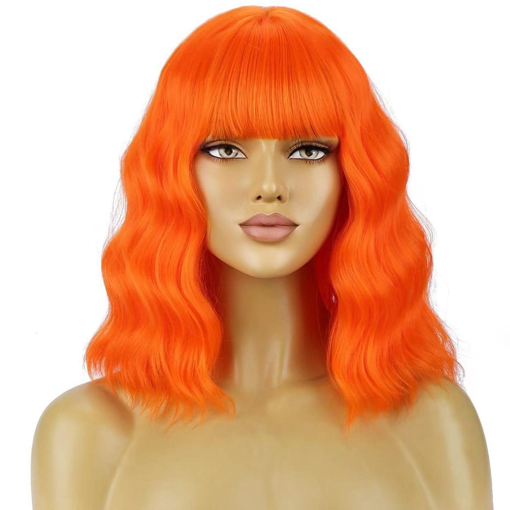 Amazon.com : WTHCOS Orange Wigs for Women Girls Short Orange 