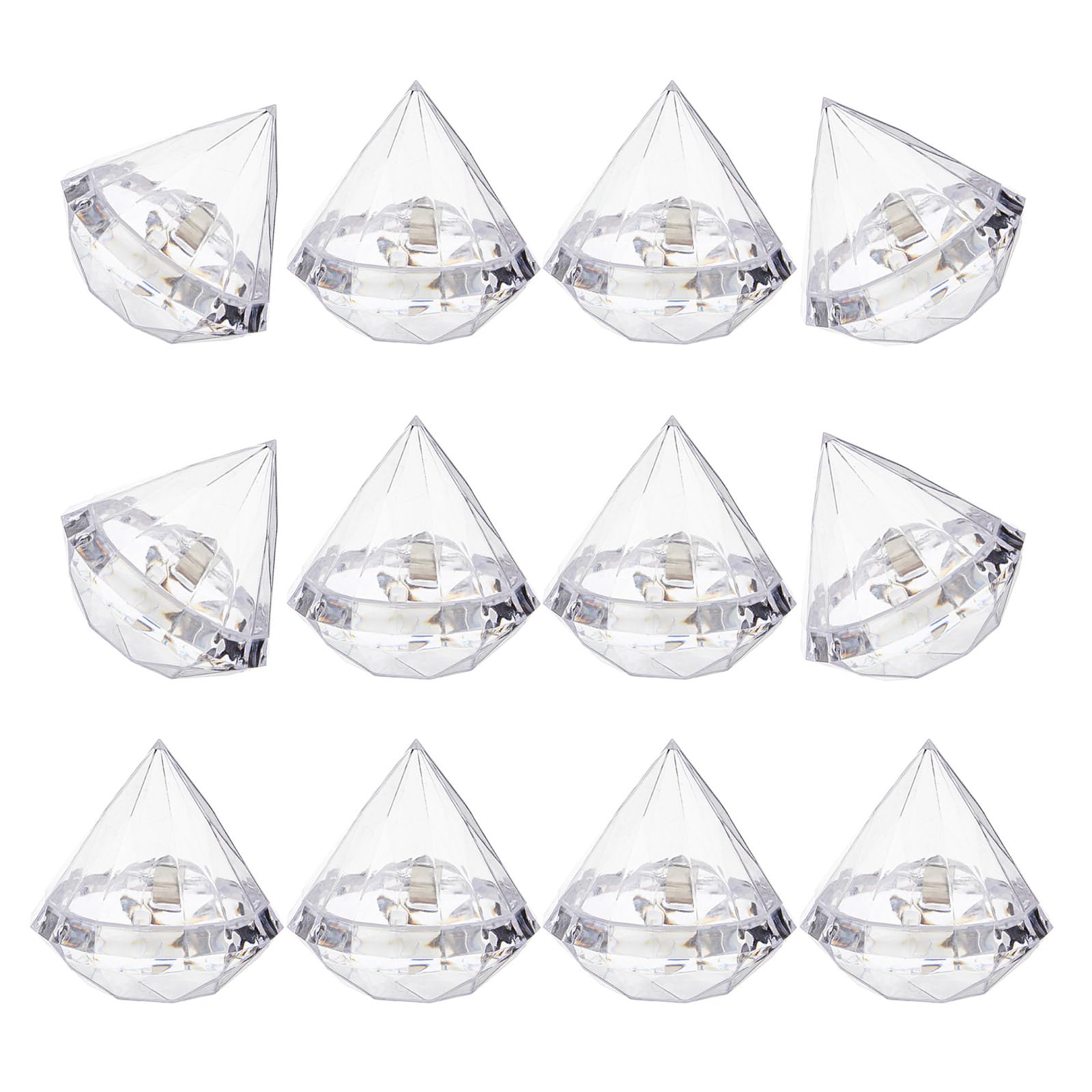 Hsioluted Of 10 Decorative Diamonds Candy Container Sturdy Diamonds Candy Jar for Party Treats and Decors Decorative Boxes