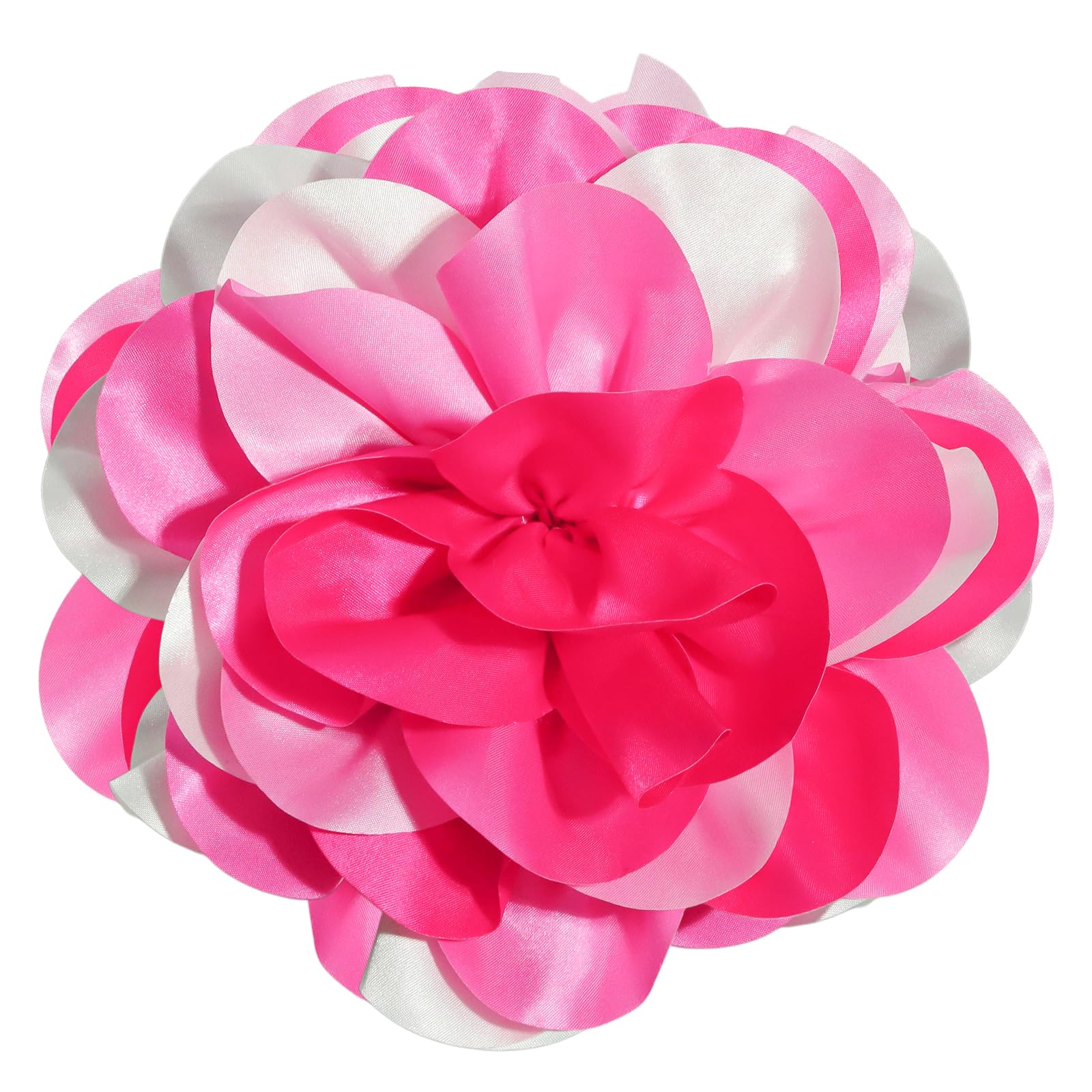 Big Flower Dainty Satin Fabric Rose Flower Brooches Large Rose Flowers Satin Lapel Brooches for Women Wedding Dinner Party Decoration 7.48 Inches
