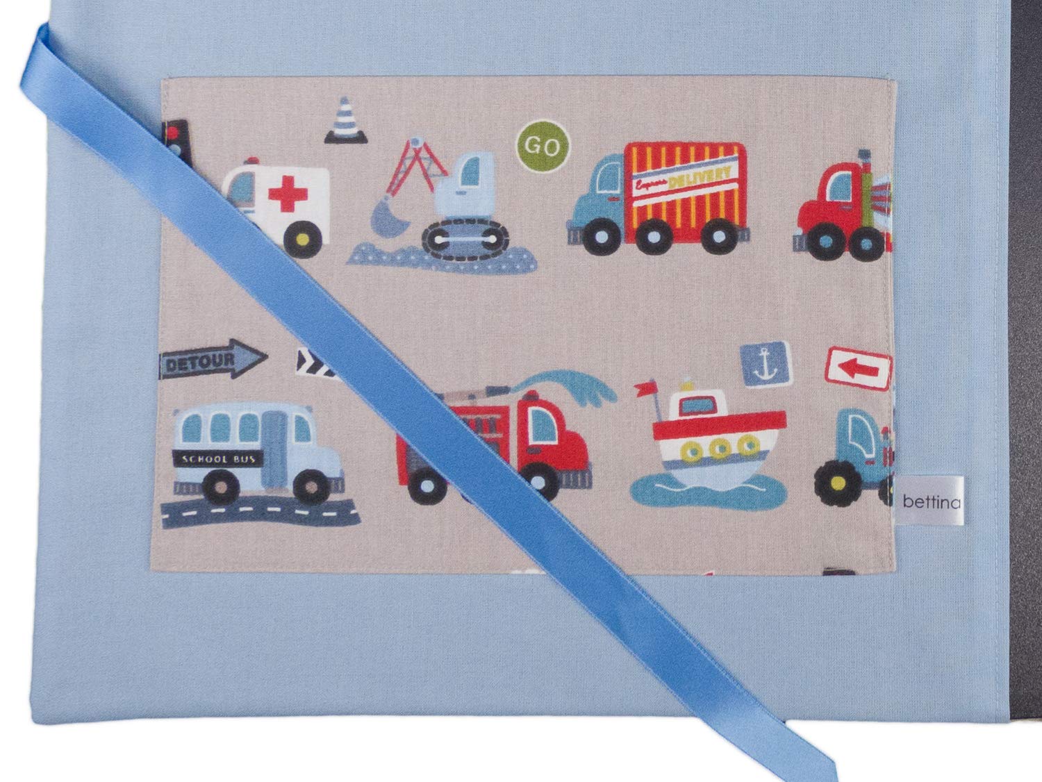 bettina bruder - Sammelmappe DIN A3 - innen 30 Sichthüllen - Auto grau bunt - innen hellblau