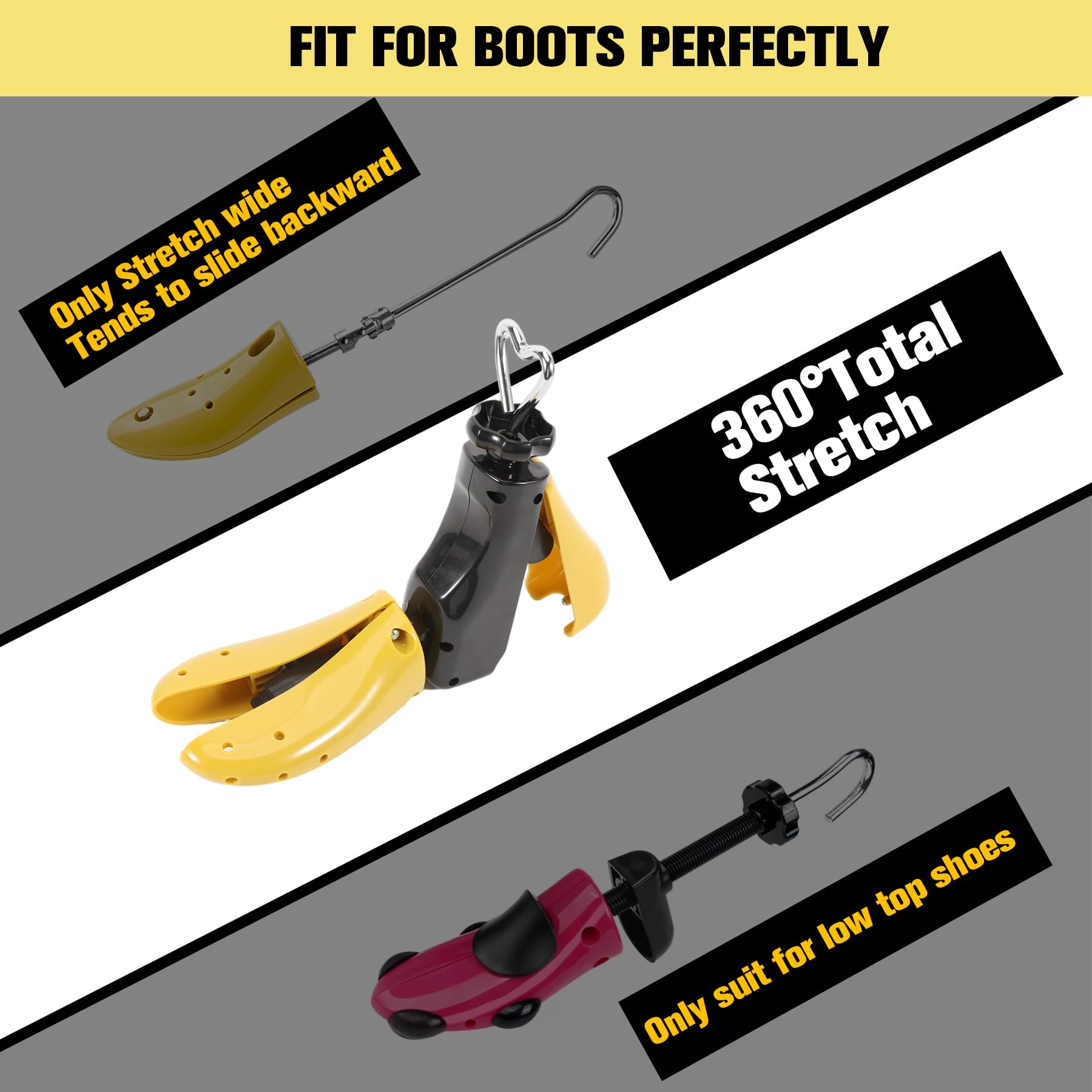 Estiradores de botas para botas de vaquero, zapatos de cuero, estirador de zapatos para hombres y mujeres, expansor de zapatos