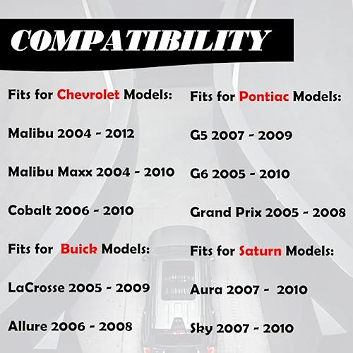 Miniatura 3 de MechanMagic Llavero de repuesto con control remoto de entrada sin llave, compatible con Chevy Malibu 2004-2012 Cobalt Pontiac G5 G6 Grand Prix Buick