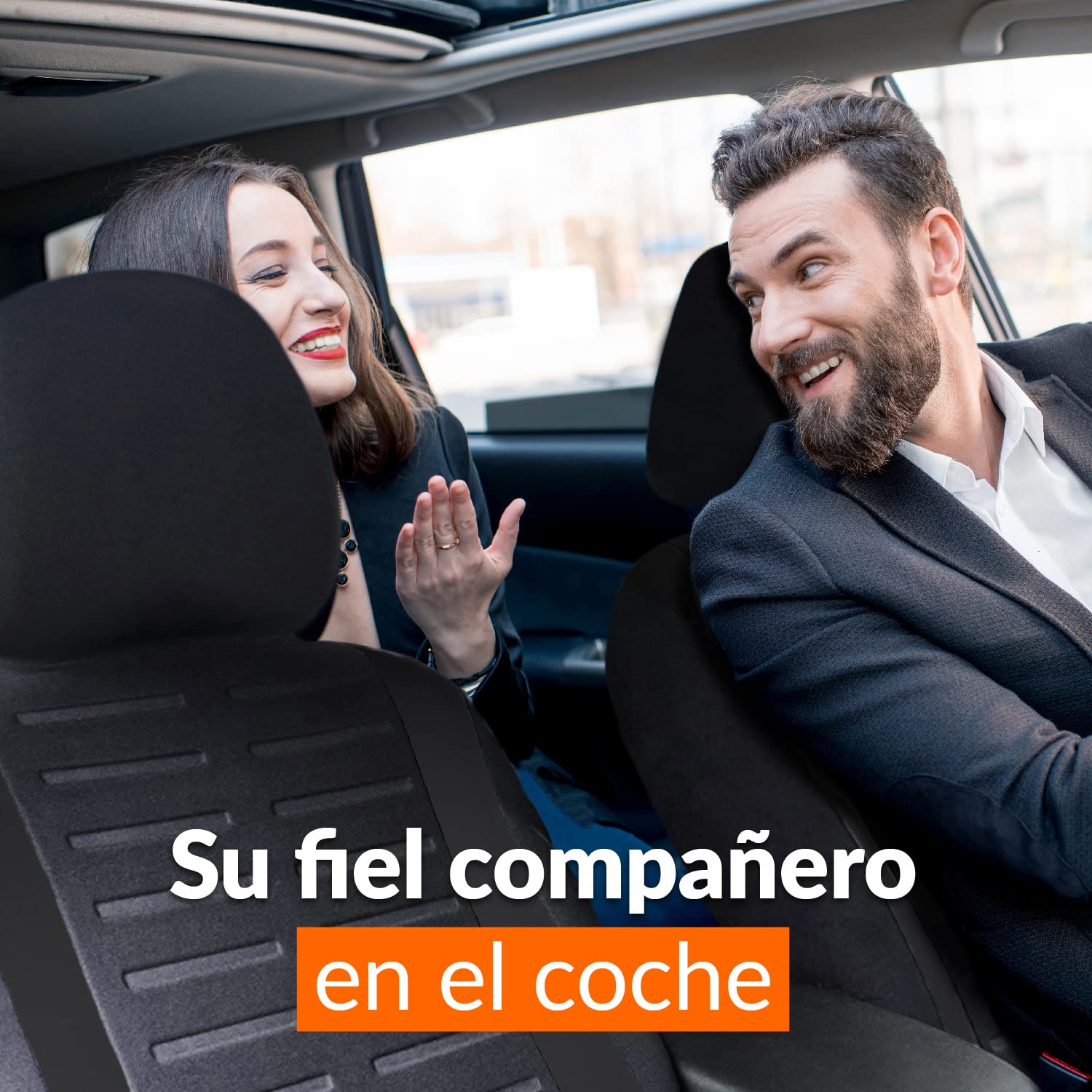Upgrade4cars Funda Asiento Coche Delantero | Universal Protector para Conductor | Accesorios Interior para Mujer y Hombre