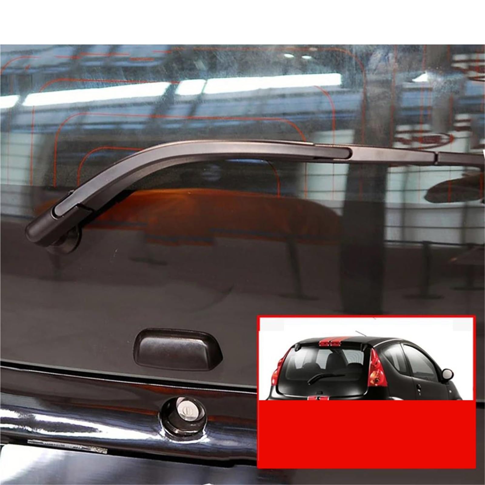 Kit Set Braccio E Spazzola Tergicristallo Posteriore da 12" per Citroen C1 MK1 2005-2014 Parabrezza Parabrezza Portellone Posteriore Finestrino Spazzola Antipioggia Tergicristallo