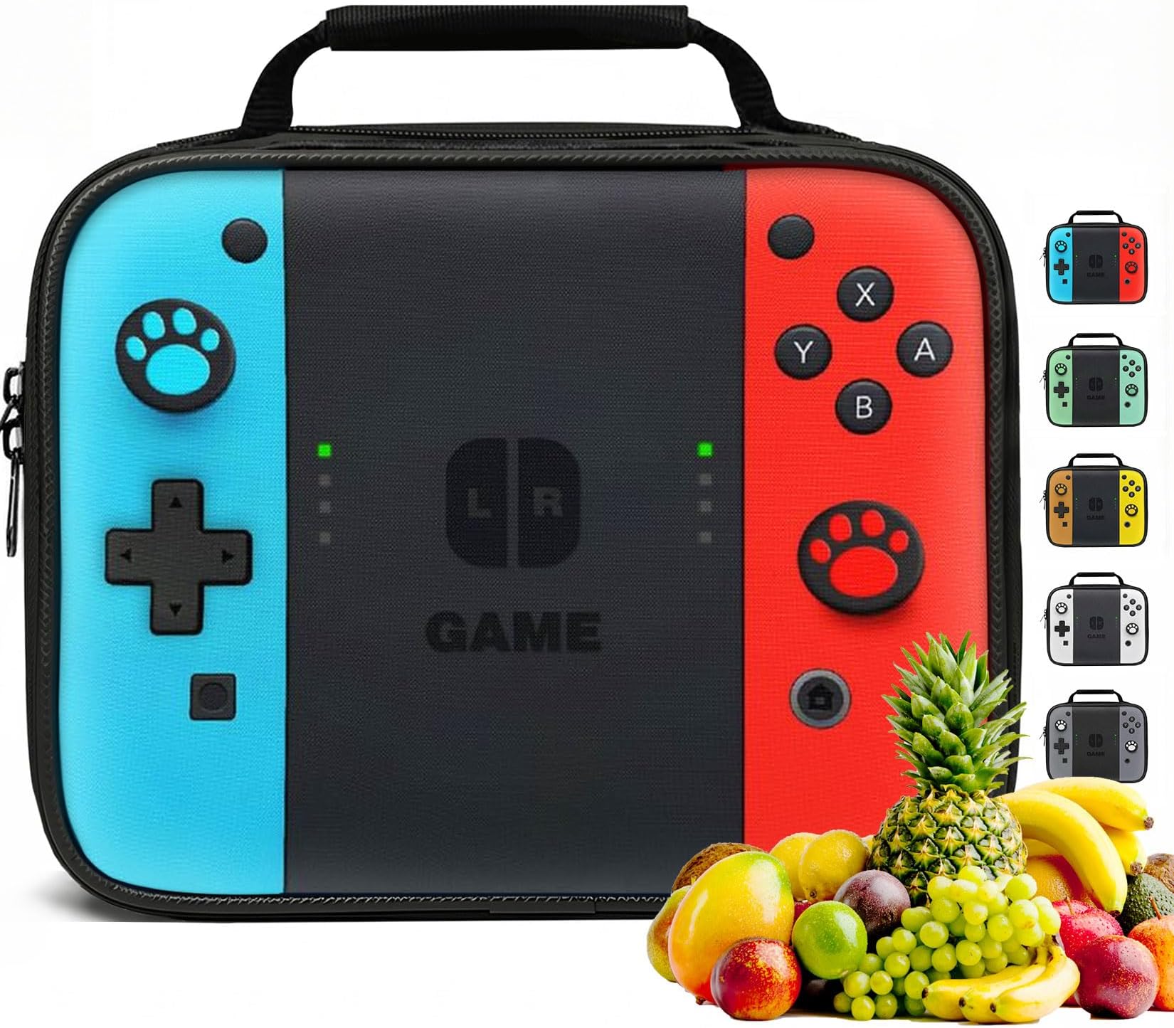 Insulated Lunch Box for Boys Girls, Game Lunch Bag for School Work Office Travel Picnic Hiking Beach, Waterproof Leakproof Portable Fits Most Lunch Bento Boxes