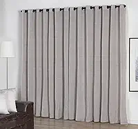 Cortina Quarto Sala em Tecido Casca de Arvore 2,70m x 2,30m Ótimo Caimento - Cru