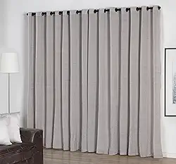 Cortina Quarto Sala em Tecido Casca de Arvore 2,70m x 2,30m Ótimo Caimento - Cru