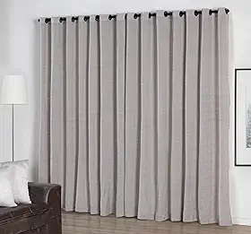 Cortina Quarto Sala em Tecido Casca de Arvore 2,70m x 2,30m Ótimo Caimento - Cru