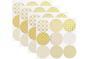 108 Gold Circle Envelope Seals Stickers