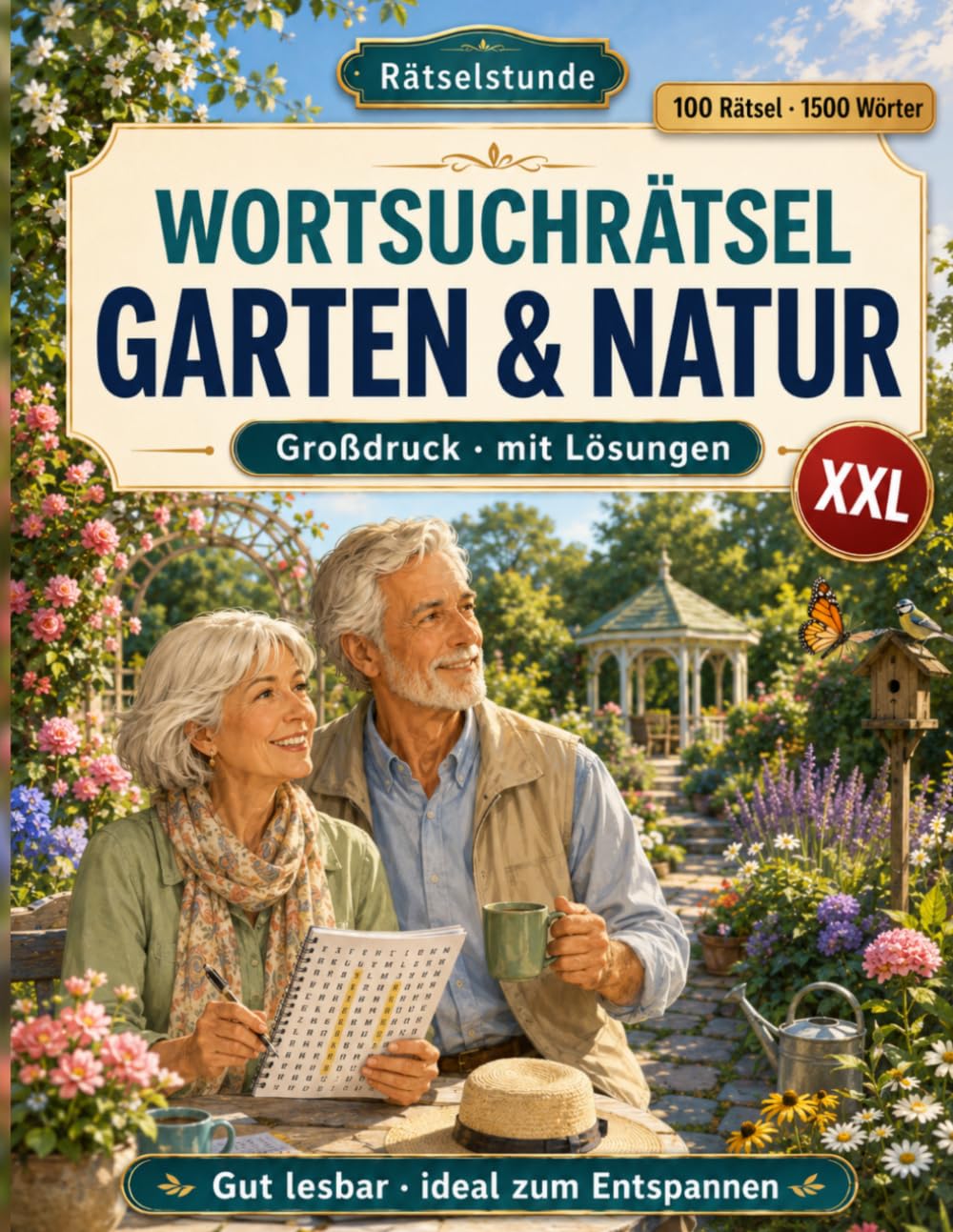 Wortsuchrätsel Garten & Natur: 100 Themenrätsel mit Lösungen – Großdruck (Rätselstunde)