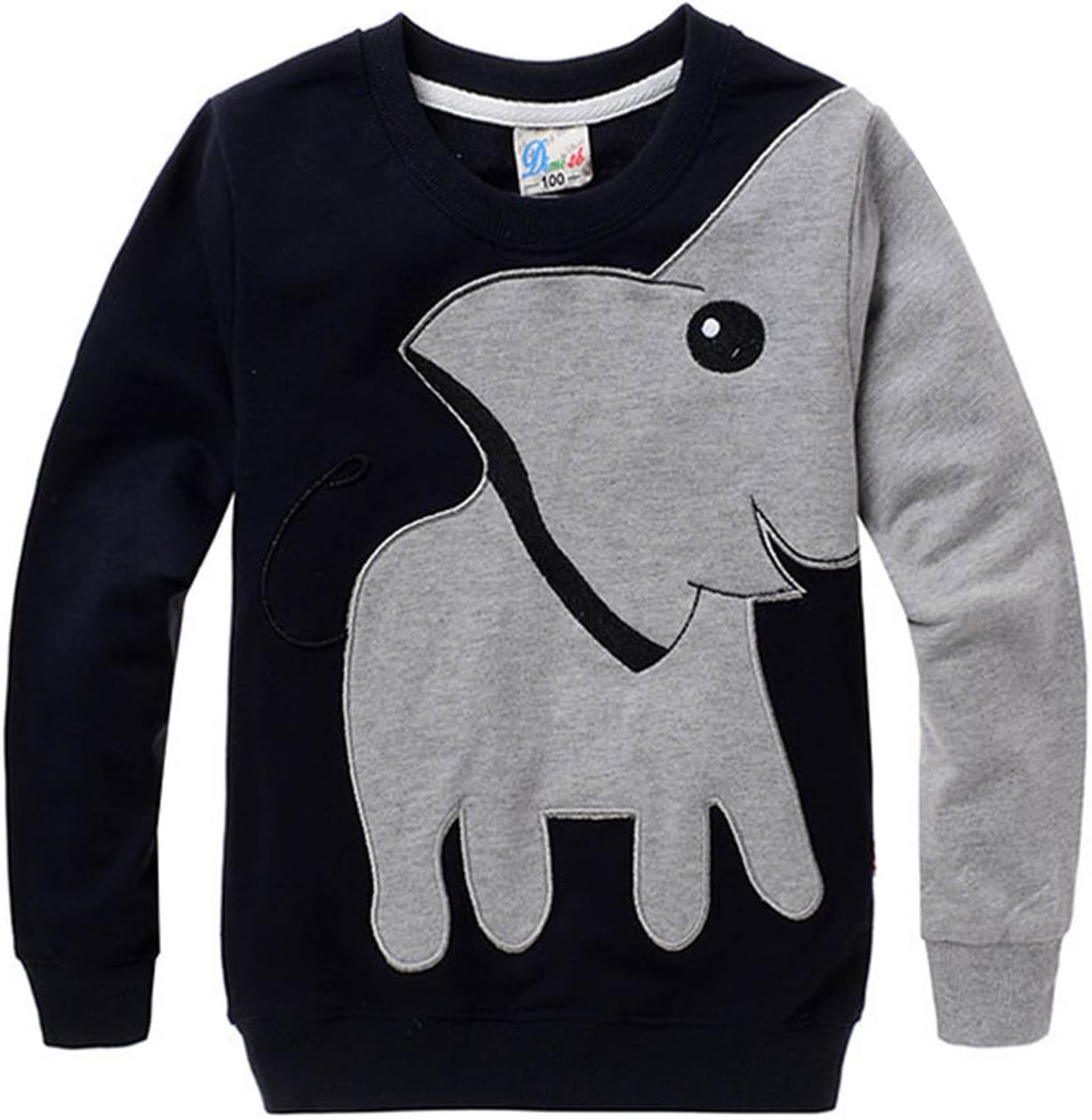 Little Boys Jumpers Kids Elephant Sweatshirt Pullover Clothing Shirts Casual Tops Cotton Tee Toddler Age 2-7 Years