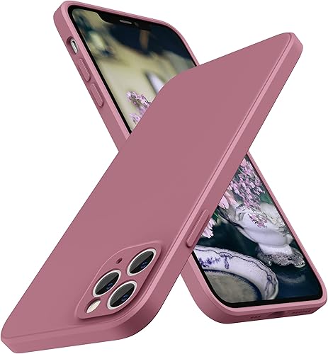 SURPHY Funda delgada de silicona líquida con diseño cuadrado para iPhone 11 Pro Max con protección de cámara, diseño de borde recto, color morado