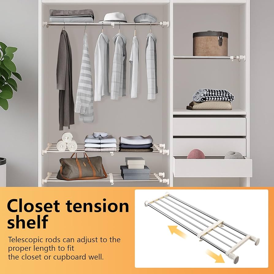 突っ張り棒棚\ Tension Rod Shelf x 2 突っ張り棒棚 Tension Rod Shelf x 2 突っ張り棒棚 Tension Rod