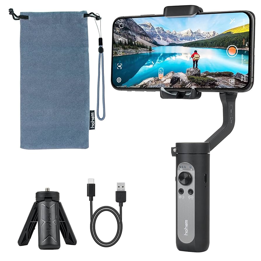 スマホジンバル スタビライザー 3軸 片手持ちジンバル折畳み式 操作簡単259g Amazon.co.jp: hohem スマホジンバル 折りたたみ式 259g超軽量