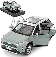 Vista 1 de Modelo de Coche 1/32 RAV4 Aleación Fundida a Presión Coche de Juguete Coleccionable con Luz y Sonido Vehículo de Juguete la Puerta se Puede Abrir