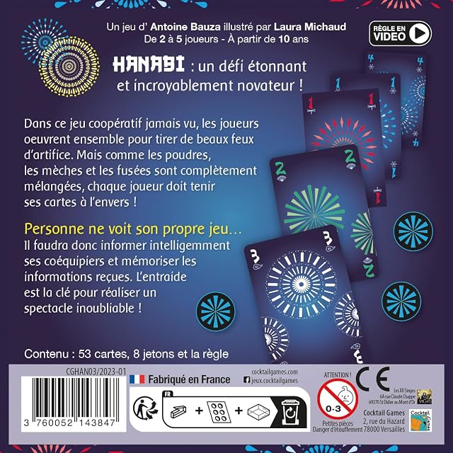 Foto 3 de 6 de Asmodee Cocktail Games Hanabi - Jeux de Société - Jeux de Cartes - Jeu Coopératif à Partir de 8 Ans
