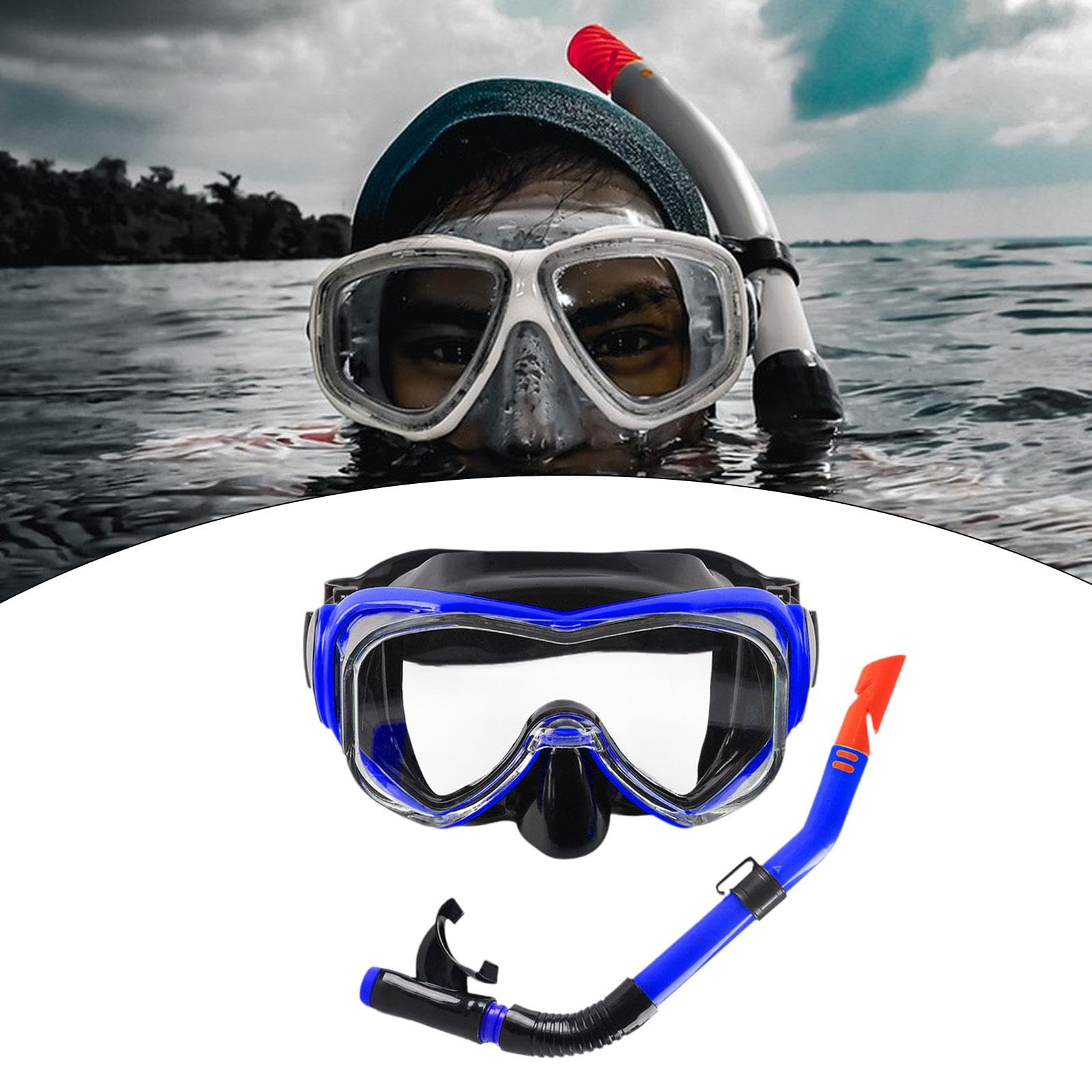Goggles Swimming Adult With Nose Cover Pano Panoramic Scuba