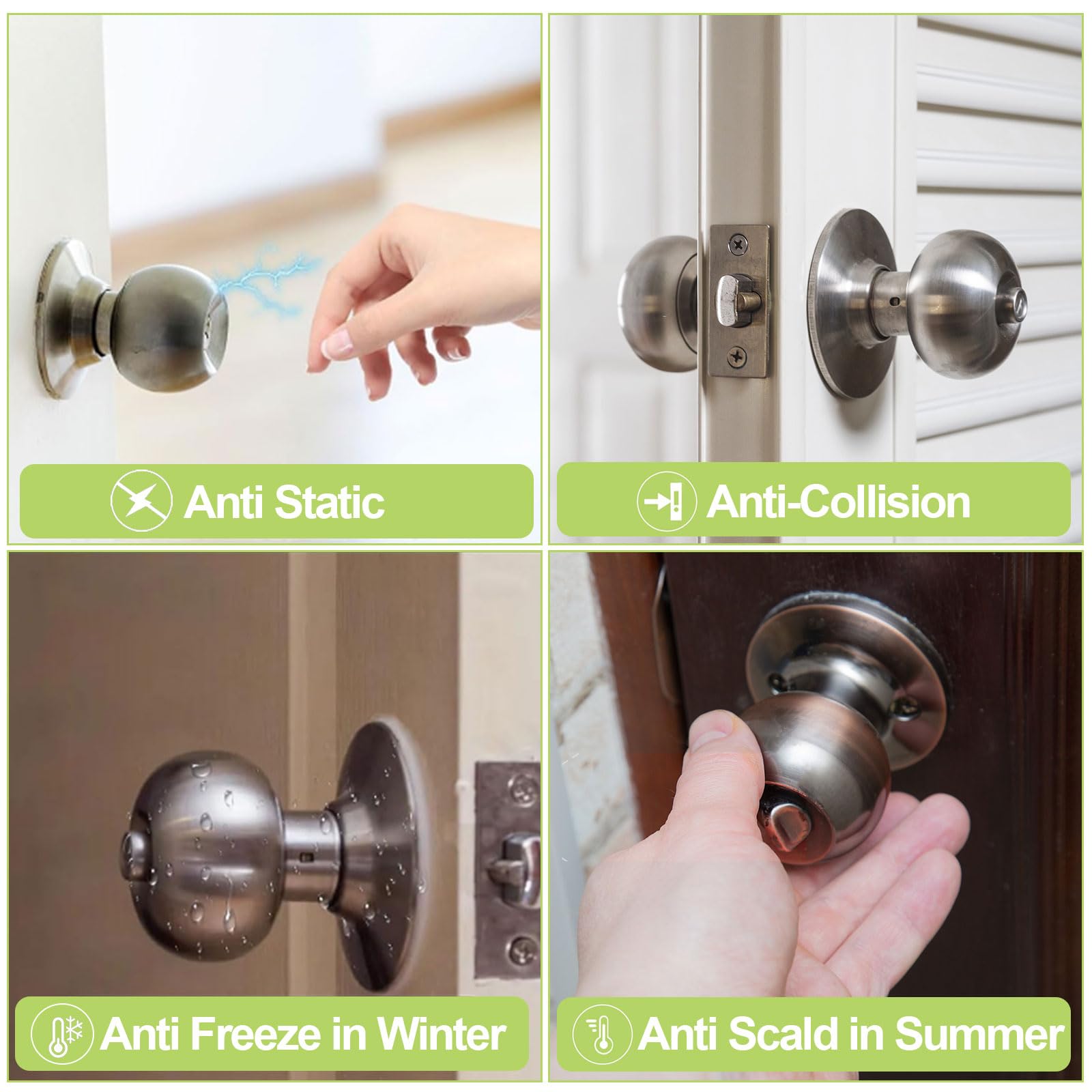 UFURMATE 2pcs Round Door Handle Cover - Image 3