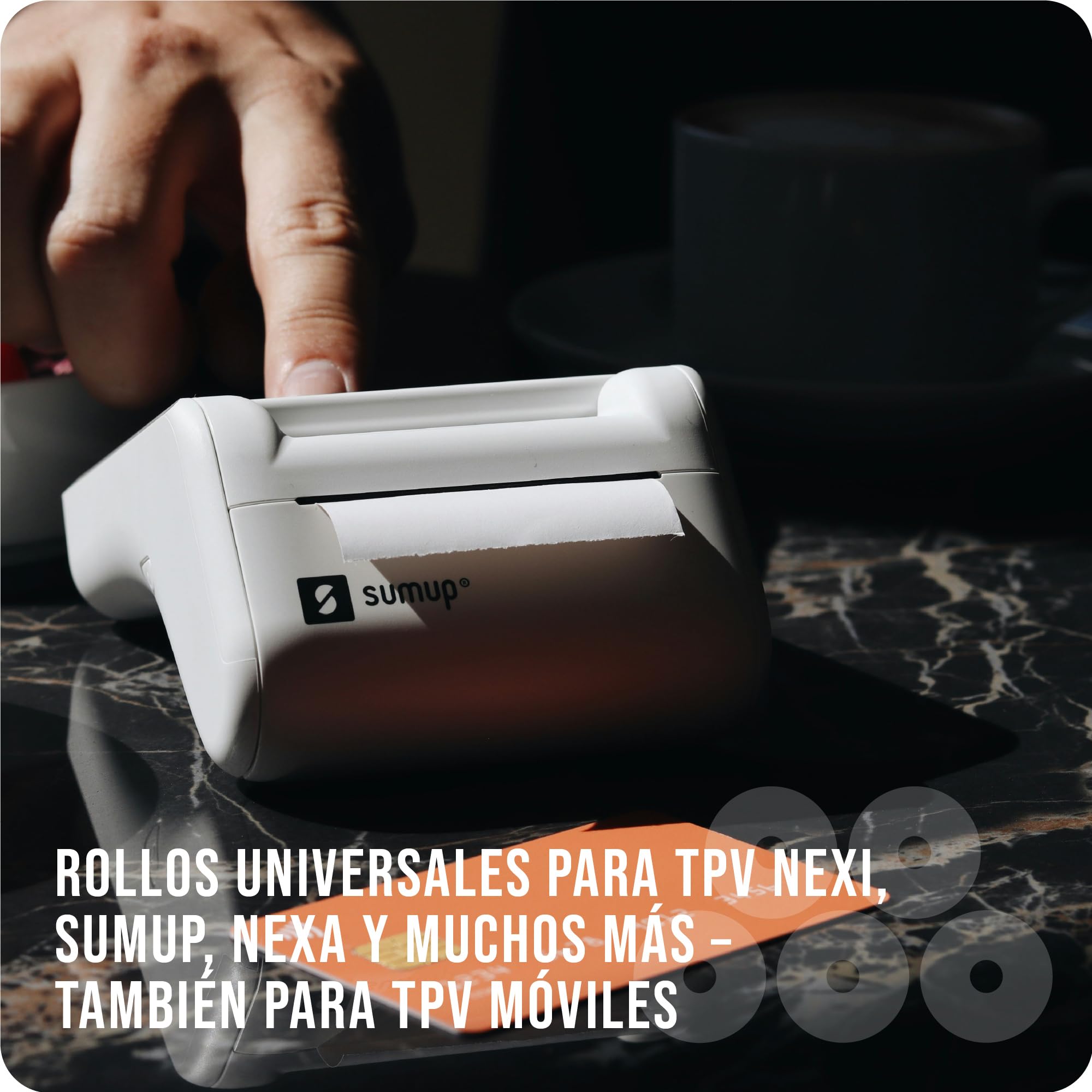 100 Rollos Térmicos TPV 57x36 mm | 20 m | Papel Térmico para TPV, Caja Registradora, Impresoras de Tickets – Compatible con Nexi, SumUp, Ingenico, Verifone, Olivetti, Smart POS