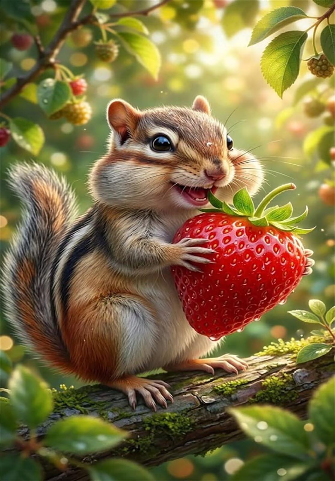 Puzzle 1200 Pezzi Fragola Scoiattolo Puzzle per Adulti, Difficile e Sfidante con Poster Idea Regalo per Appassionati Puzzle Classici