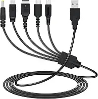 Mcbazel Cabo De Carregamento Usb 5 Em 1 Para NS Ds Lite/Nds/New 3Ds Xl/New 3Ds/3Ds Xl/3Ds/2Ds/Dsi Xl/Wii U/Gba Sp (Gameboy Advance Sp)/Psp 1000/2000/3000 Carregador Multifuncional