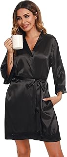 black satin robe