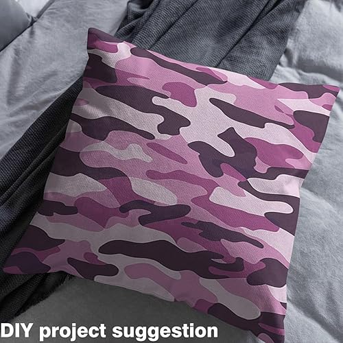 Miniatura 4 de Feelyou The Yard, tela de tapicería de camuflaje para sillas, estilo militar, decorativa, impermeable, para exteriores, 2 yardas, rosa claro, gris,