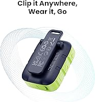 Vista 6 de INSMY Altavoces Bluetooth portátiles, impermeabilidad IP67, altavoz personal pequeño portátil con clip, sonido limpio, par estéreo, inalámbrico