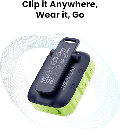 Miniatura 6 de INSMY Altavoces Bluetooth portátiles, impermeabilidad IP67, altavoz personal pequeño portátil con clip, sonido limpiopar estéreoinalámbrico 5.4ENC