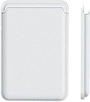 Vista 1 de ILYMUS Magsafe - Cartera magnética para iPhone serie 15141312, funda de cuero para teléfono celular, delgada, bloqueo RFID, Blanco, Elegante