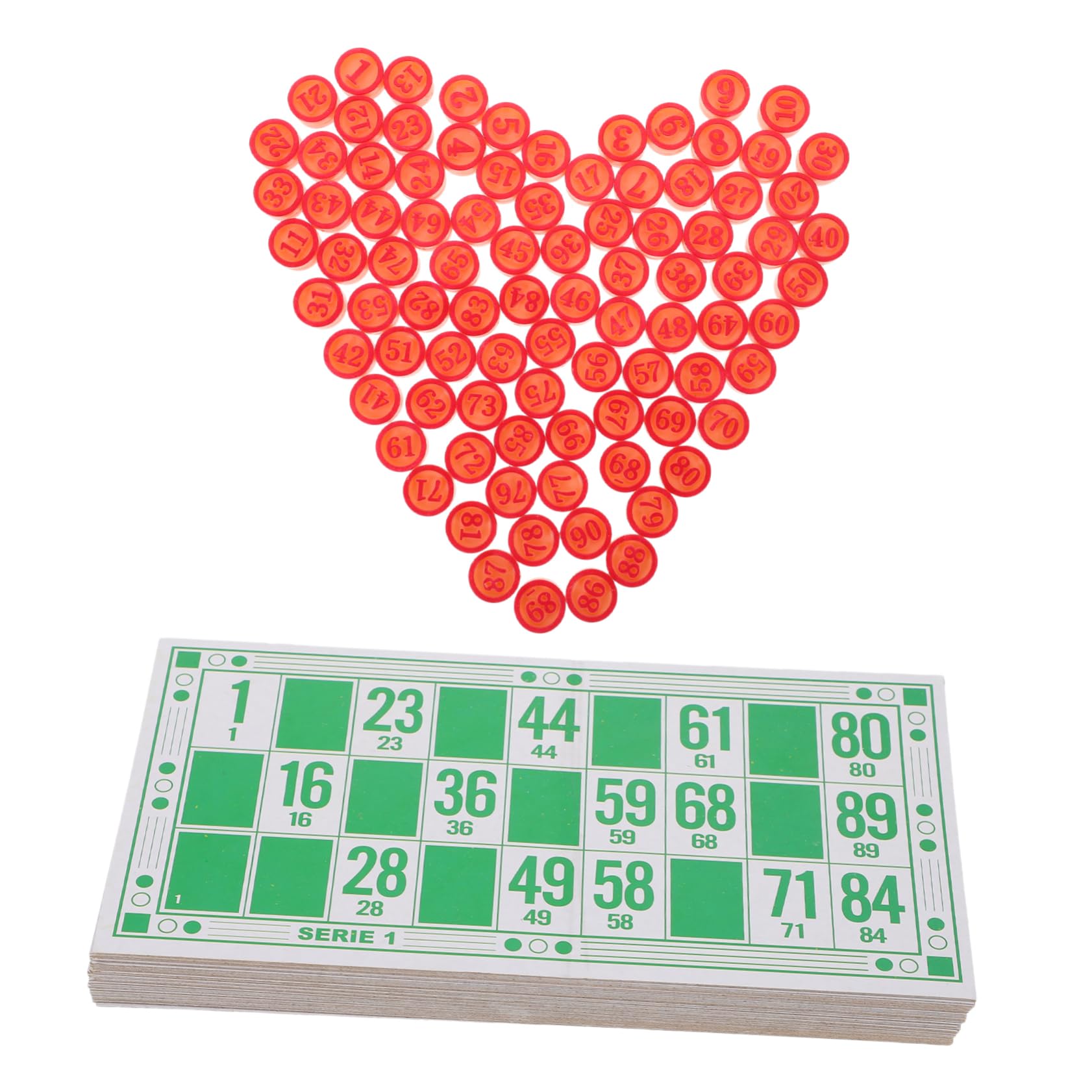 SUPVOX Bingo Game Chess Set Bingo Number Cards Chess Props Party Game Fine Craftsmanship