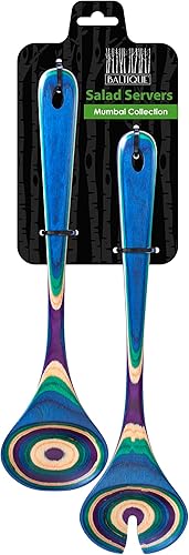 Miniatura 7 de Totally Bamboo Baltique Mumbai Collection - Juego de utensilios de madera para servir ensaladas, 11-34 pulgadas de largo, un par