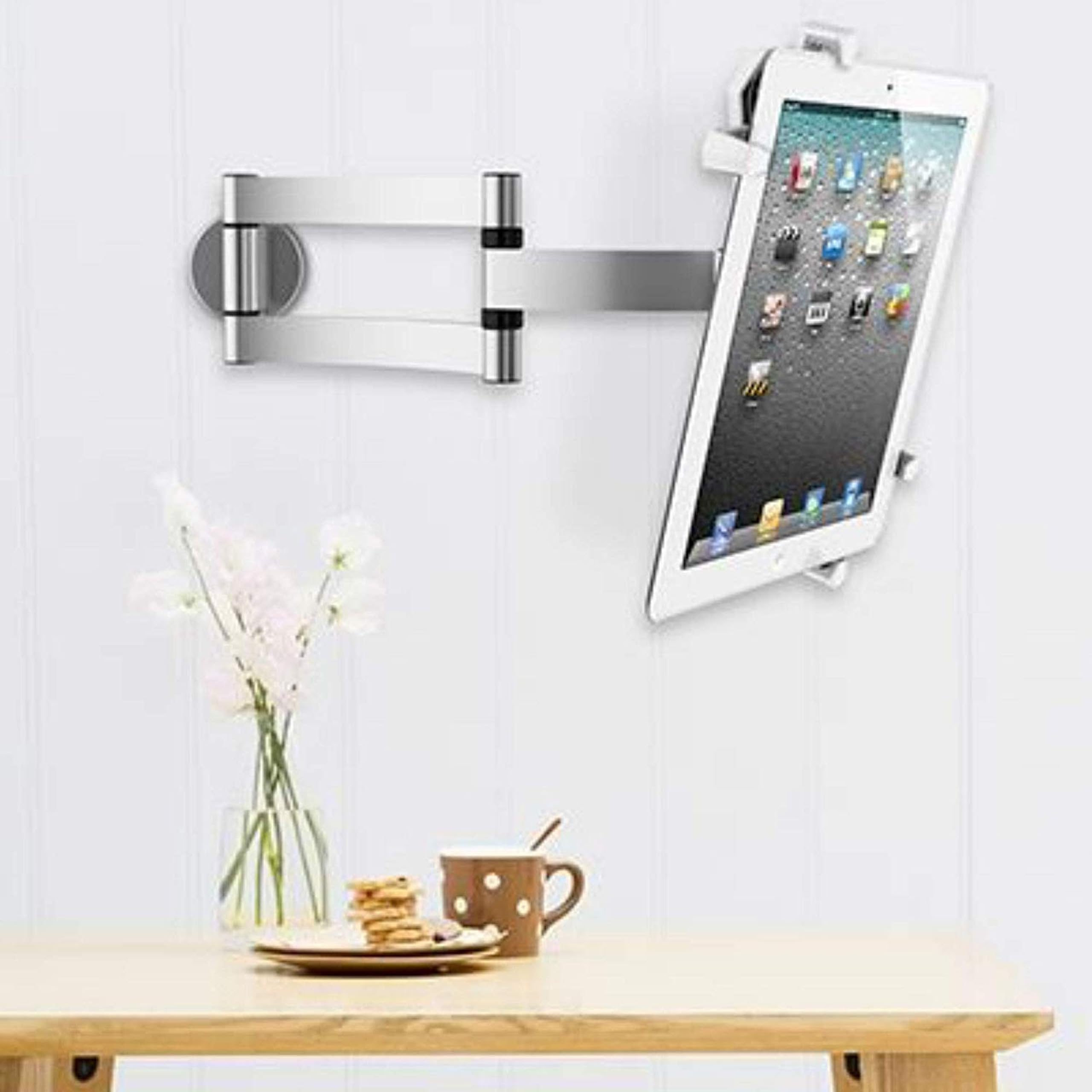 TronicXL Uniwersalny uchwyt ścienny do tabletu, 7-10,4", w pełni ruchomy, obrotowy, kompatybilny z Apple Ipad Lenovo, Huawei, Sony, Samsung Galaxy Tab A, Android, iOs, mocowanie ścienne