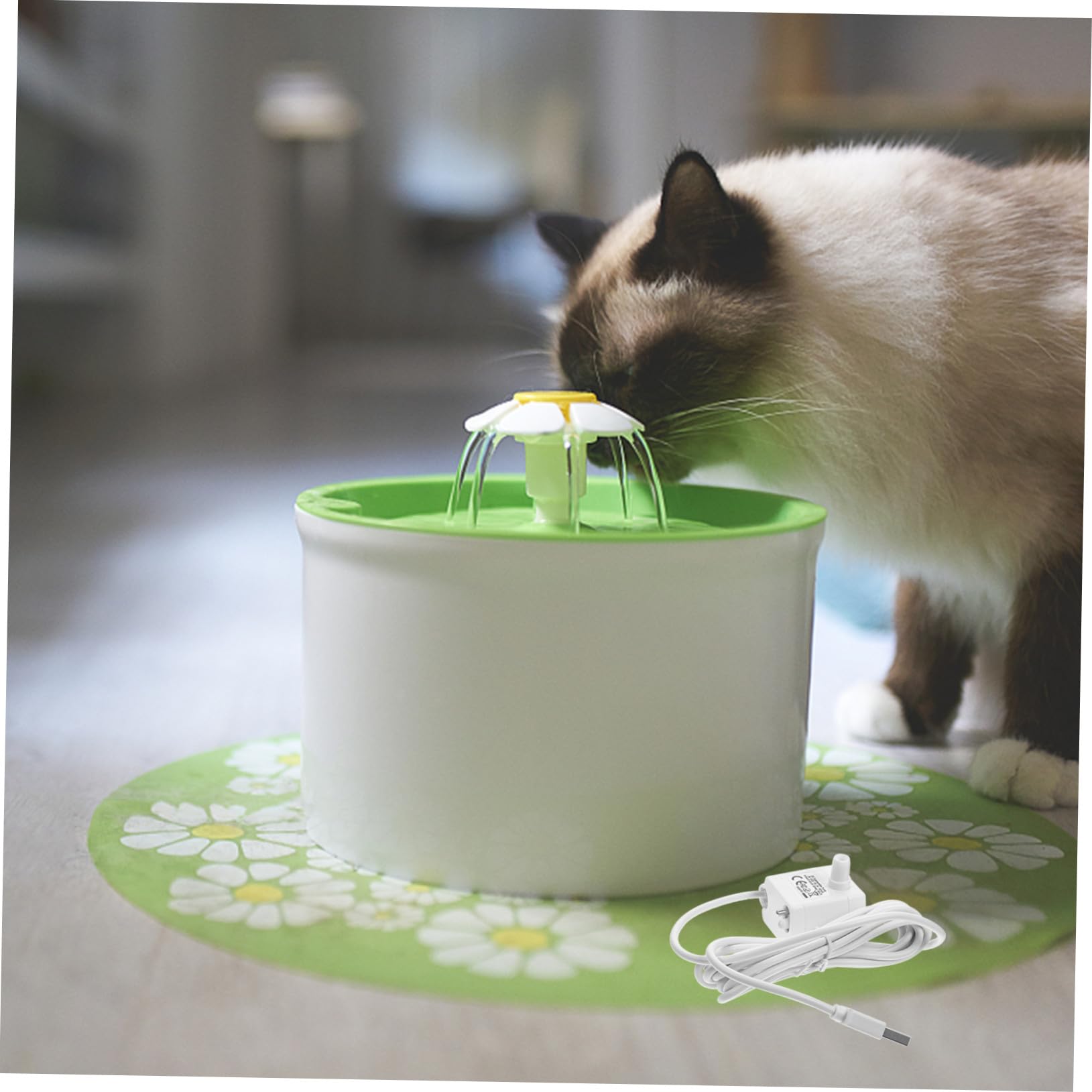 Bomba de Repuesto para Fuente de Agua para Gatos, 5v 1a | Abs Blanco, Funcionamiento Silencioso y Sumergible, Cable USB Incluido para Hogares y Tiendas de Mascotas