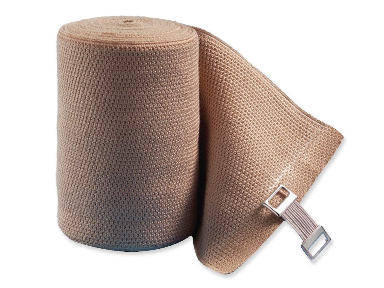 Previs PreviBielastica, Benda Bi-Elastica Compressiva, Compressione Forte, Singolarmente Confezionati, con Clip, 10 Pezzi Singolarmente Confezionati, 7 m x 8 cm