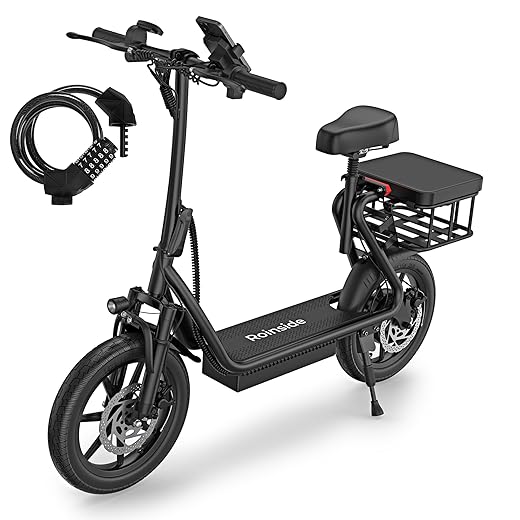 Electric Scooter for Adults- 8.5"/10''/14'' Tires, Up to 19/22MPH by 350W/500W Motor, Max 12/21/23/27/62Miles Long-Range Foldable Commuting Adults Scooter with Double Braking System and App