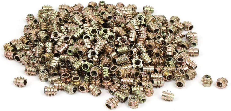 New Lon0167 M5x10mm Zinc Featured Alloy Hex Socket reliable efficacy Insert Female Male E-Nuts Threaded Screws 500pcs(id:84d 33 fd 9bf)