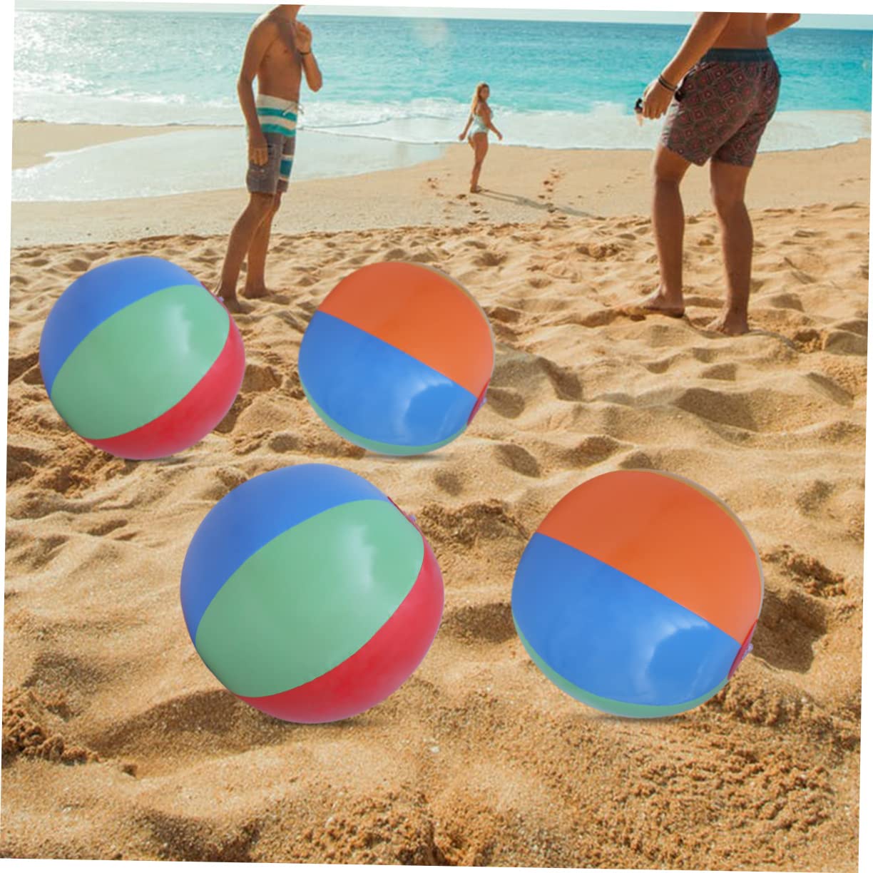 Toddmomy 6pcs Inflatable Beach Balls Random Color PVC Summer Bath Balls for Swimming Pool Parties and Beach Fun Lightweight Safe Random Color