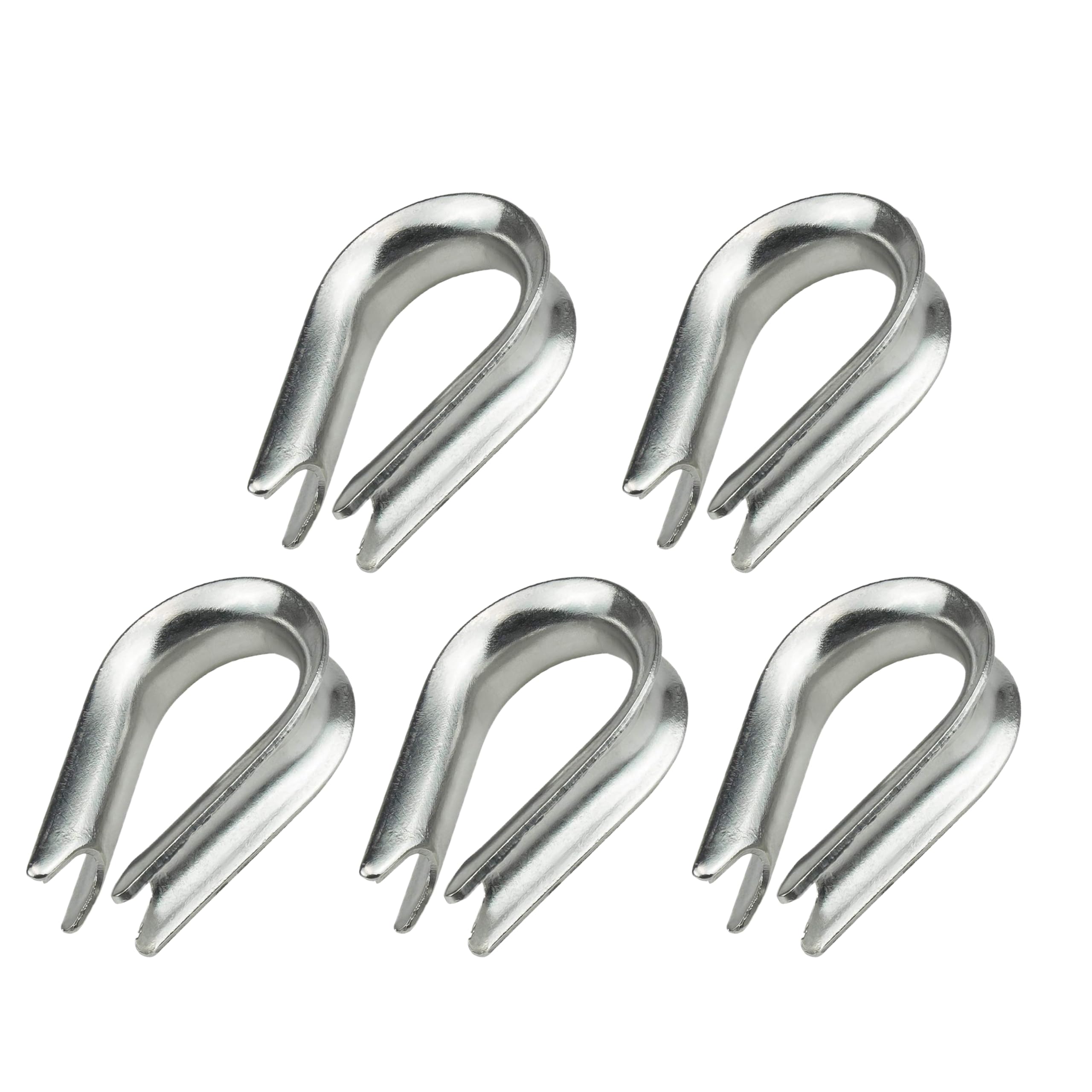 5PCS M10 Stainless Steel Thimbles for 3/8" Dia Wire Rope, Wire Rope Cable Thimbles Rigging