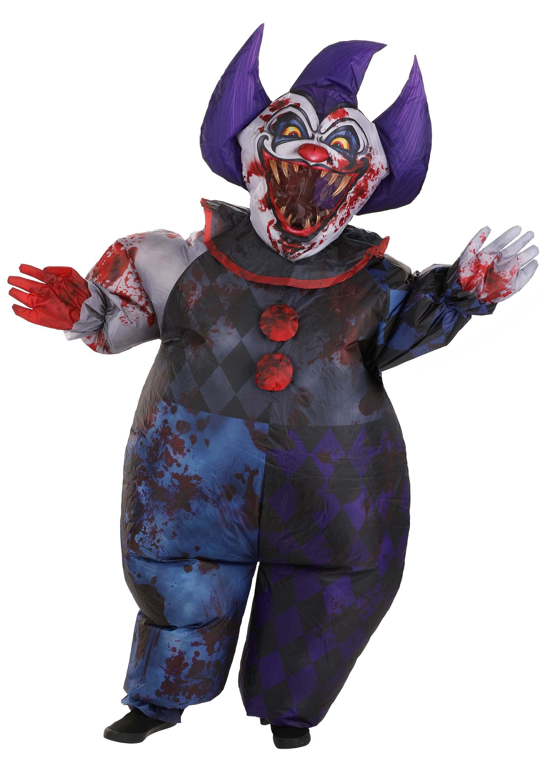 Adult Scary Inflatable Clown Fancy Dress Costume | Inflatable Halloween Fancy Dress Costumes Standard