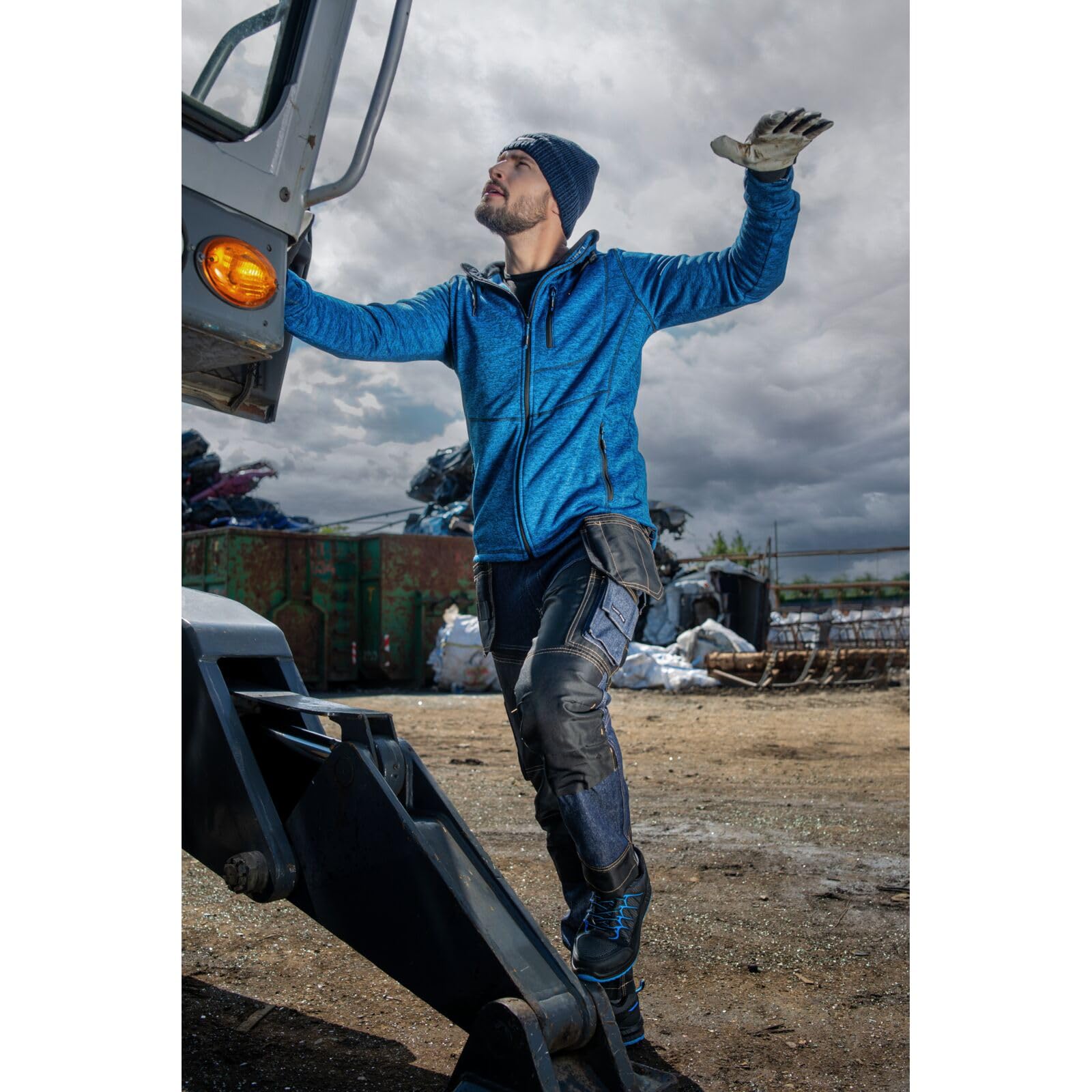 Lahti PRO Pantalones de mezclilla azules con refuerzos, L, CE, Lahti marca