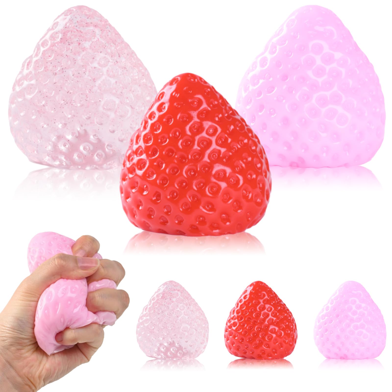 Amazon.com: Taba Squishy Strawberry 6 Pack - Kawaii Stress Relief