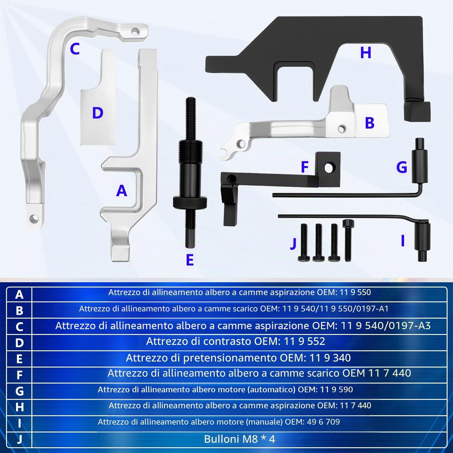 ZKTOOL Strumenti per la Fasatura del Motore, per Motori di Auto da BMW Mini Cooper R55 R56 R57 R60 N12 N13 N14 N16 N18 1.4 1.6, OEM 117440, Attrezzi di Allineamento Albero a Camme e Albero Motore