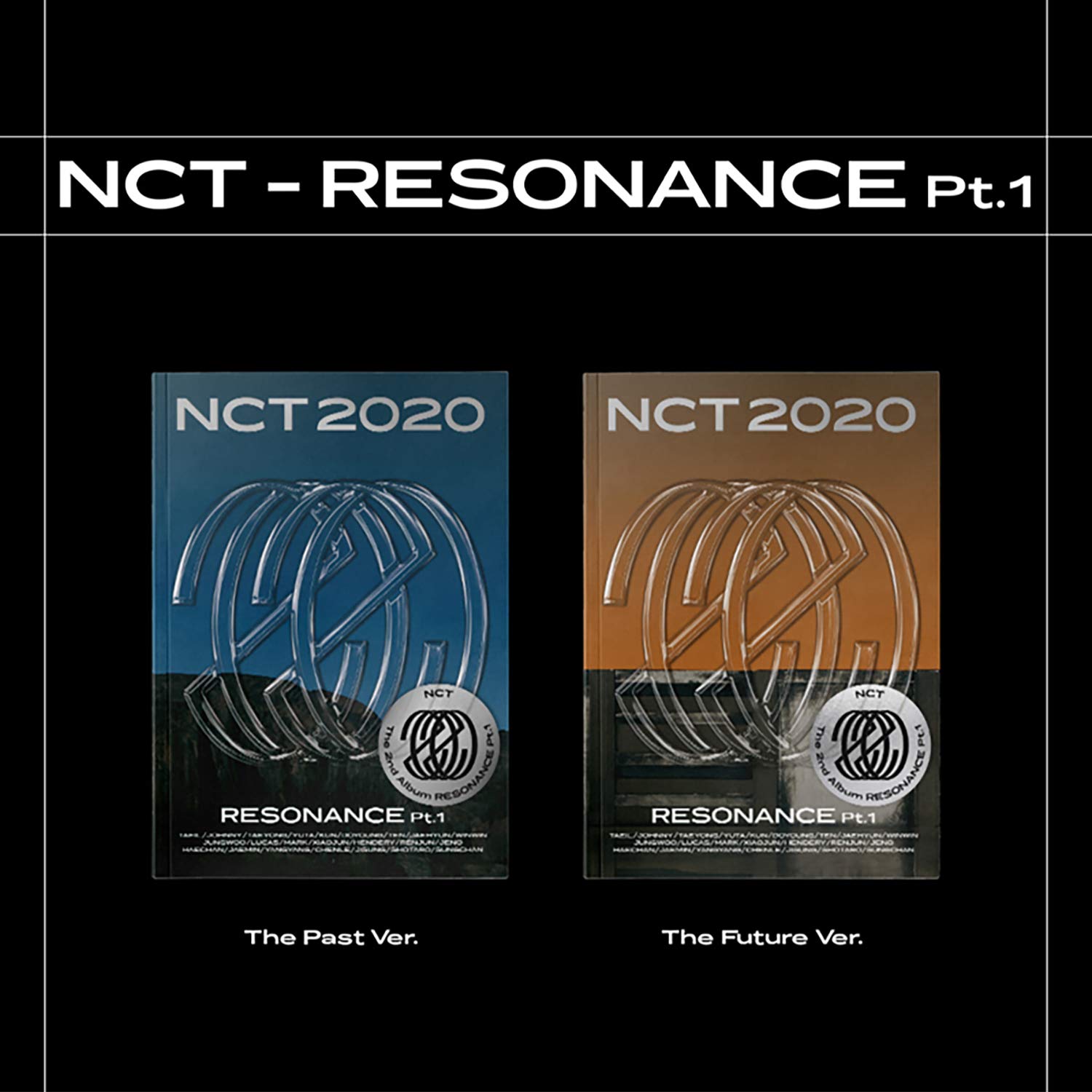 NCT 2020 Album - RESONANCE Pt.1 [ THE PAST ver. ] CD + Photobook + Lyrics Poster + Folded Poster(On pack) + Photo Card + Yearbook Card + FREE GIFT