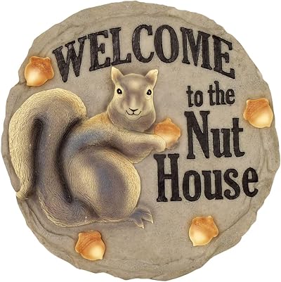 Spoontiques Nut House Stepping Stone Outdoor Garden Décor, Multi