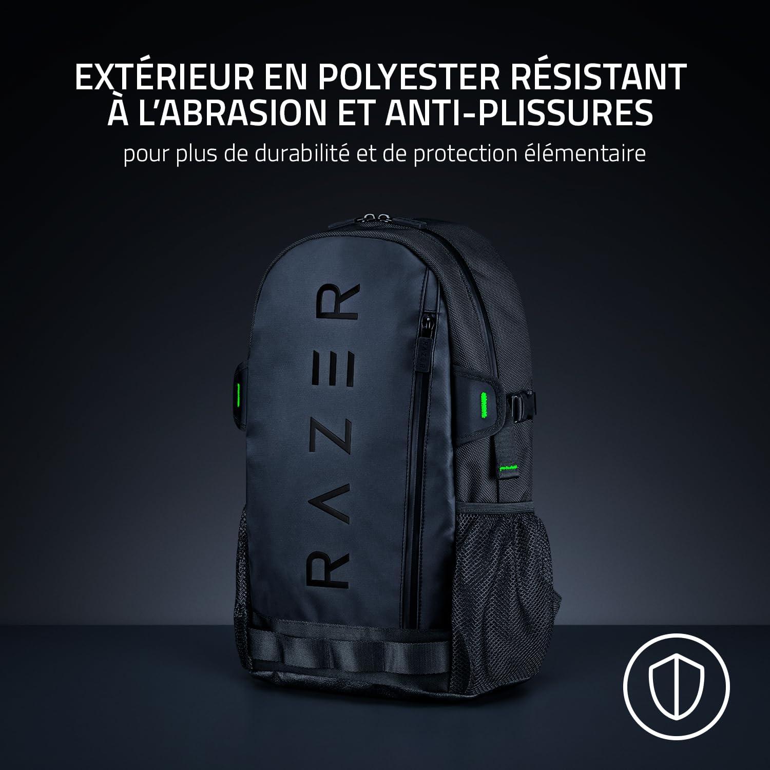 Razer Rogue V3 Sac à dos (33,8 cm) – Sac à dos de voyage compact (compartiment pour ordinateur portable jusqu'à 14", résistant à l'abrasion) Noir