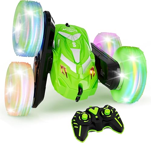 Auto a control remoto para niños de 6 a 12 años con luz intermitente, 6, 7, 8, 9 años, juguetes para niños de carreras, autos a control remoto,