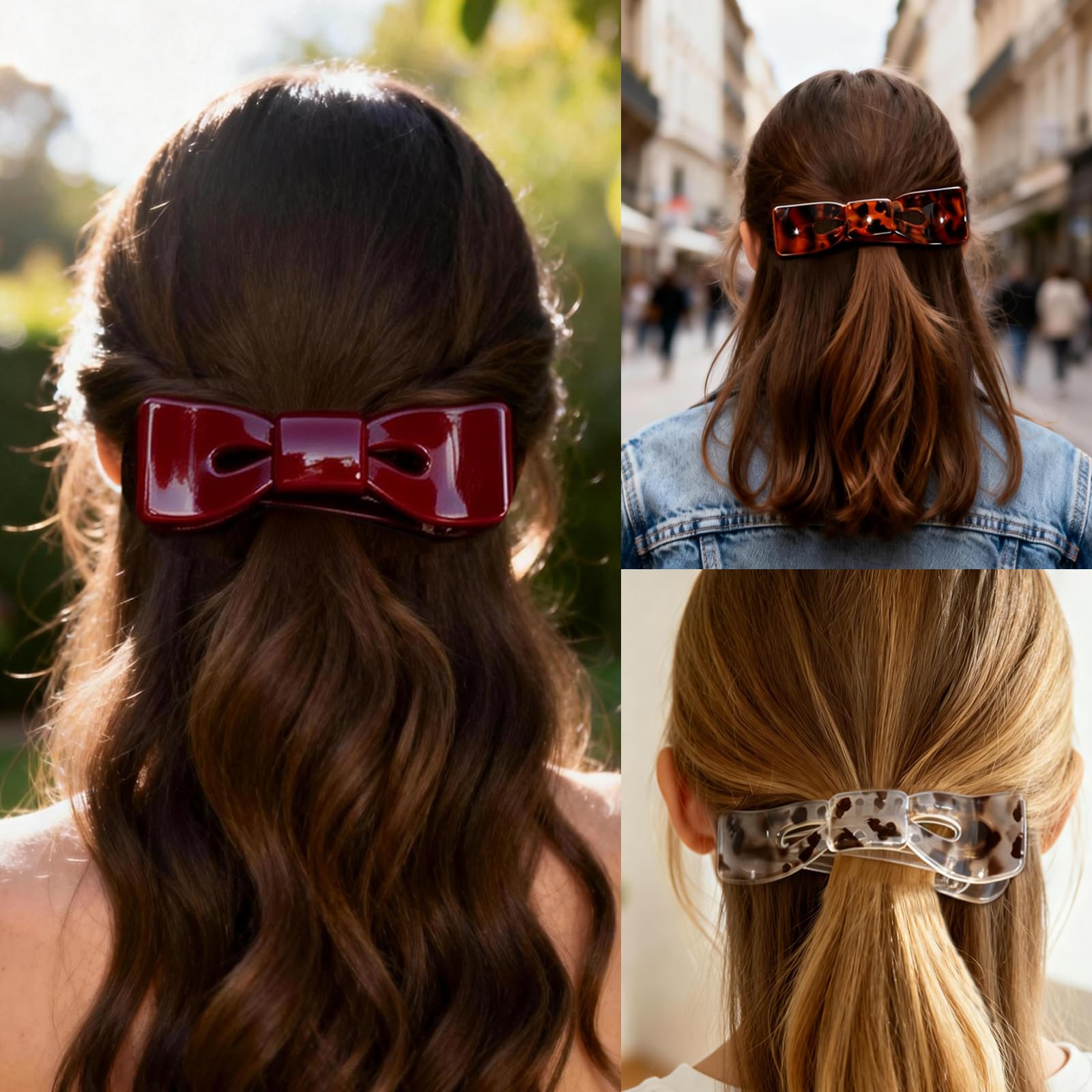 6 fermagli per capelli da donna per capelli lunghi e folti, grandi mollette con molla resistente, antiscivolo, dal design classico, ideali per l'uso quotidiano in ufficio e alle feste